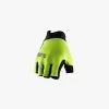 100% EXCEEDA Gel Women's Short Finger Gloves Fluo Yellow