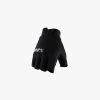 100% EXCEEDA Gel Women's Short Finger Gloves Solid Black