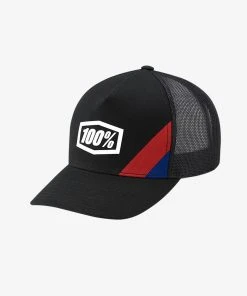 100% Europe CORNERSTONE X-Fit Snapback Hat - Black Hats