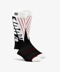 100% TORQUE Comfort Moto Socks Black/White