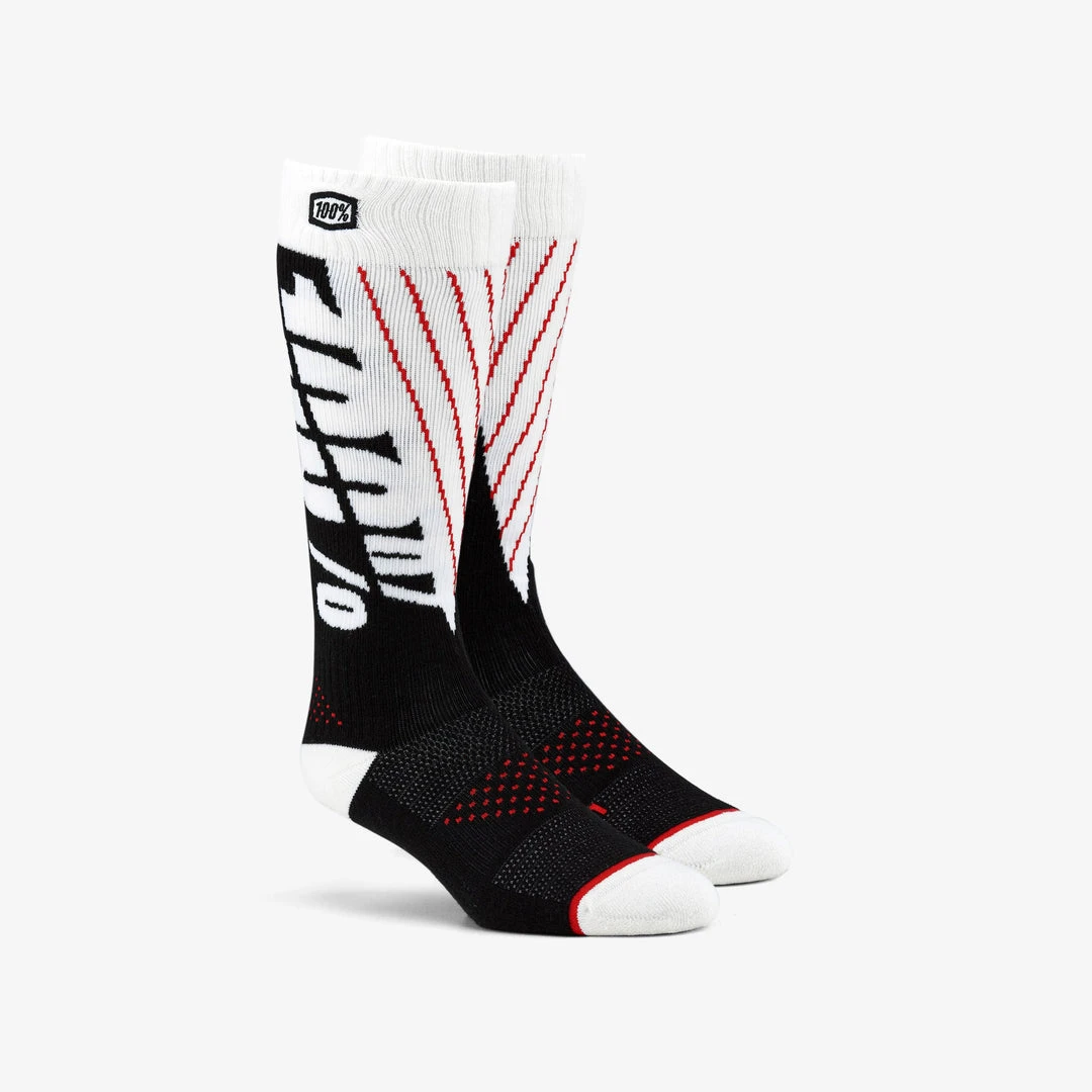 100% TORQUE Comfort Moto Socks Black/White 3 100% TORQUE Comfort Moto Socks Black/White