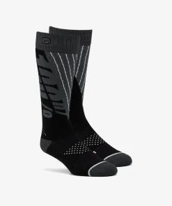 100% TORQUE Comfort Moto Socks Black/Steel Grey