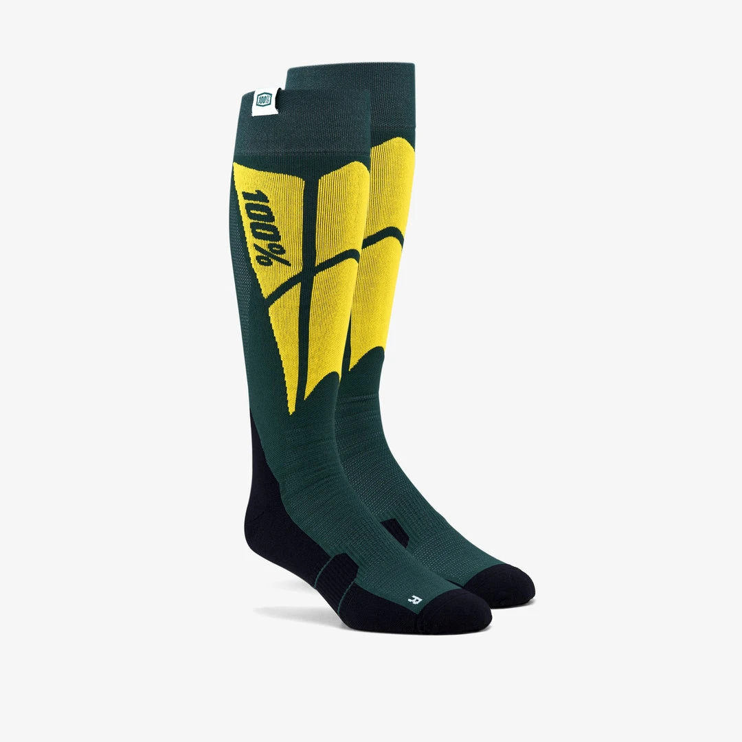 100% HI SIDE Performance Moto Socks Green 3 100% HI SIDE Performance Moto Socks Green