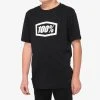 100% Youth Shorts And Pants ICON Youth Short Sleeve Tee Black