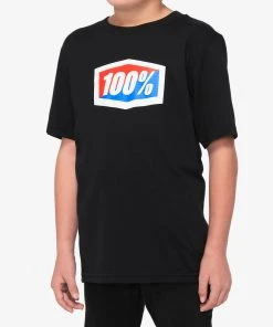 100% Youth Shorts And Pants OFFICIAL Youth Short Sleeve Tee Black