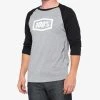 100% Tech Tees ESSENTIAL 3/4 Sleeve Tech Tee - Grey/Black 1 100% Tech Tees ESSENTIAL 3/4 Sleeve Tech Tee - Grey/Black