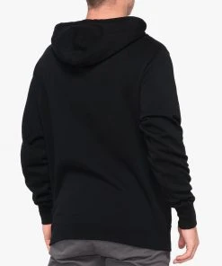 100% ESSENTIAL Hooded Sweatshirt - Black Fleece