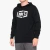 100% ESSENTIAL Hooded Sweatshirt - Black Fleece