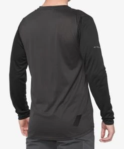100% RIDECAMP Long Sleeve Jersey Black/Charcoal Men's Jerseys