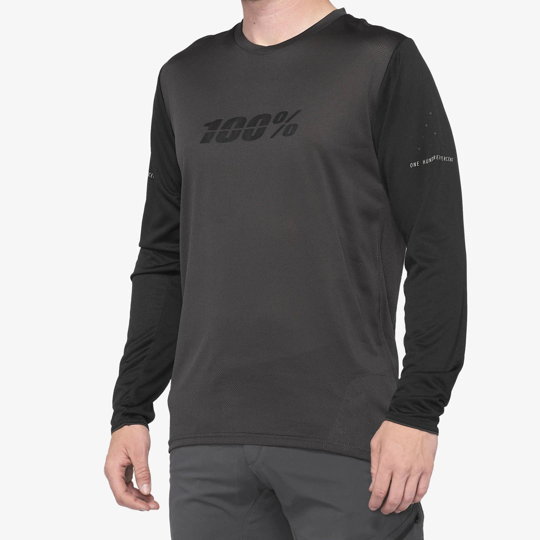 100% RIDECAMP Long Sleeve Jersey Black/Charcoal Men's Jerseys 3 100% RIDECAMP Long Sleeve Jersey Black/Charcoal Men's Jerseys