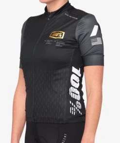 100% EXCEEDA Women's Jersey Black/Charcoal