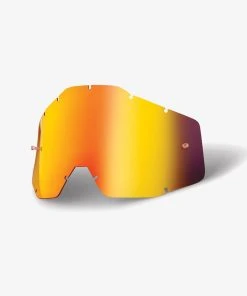 100% Europe Goggle Lenses RACECRAFT/ACCURI/STRATA - Replacement Lens - Red Mirror/Smoke