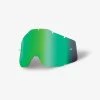 100% Europe ACCURI/STRATA YOUTH - Replacement Lens - Green Mirror/Smoke Goggle Lenses