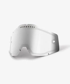 100% Europe Goggle Lenses RACECRAFT/ACCURI/STRATA - Vented Dual Pane Lens - Silver Mirror/Smoke