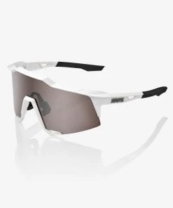 100% Europe Sunglasses SPEEDCRAFT® - Matte White - HiPER® Silver Mirror Lens