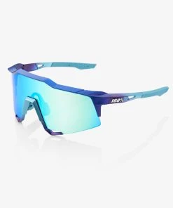 100% Europe SPEEDCRAFT - Matte Metallic Into The Fade - Blue Topaz Multilayer Mirror Lens