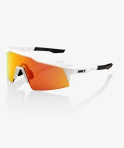 100% Europe Speedcraft SL - Soft Tact Off White - HiPER Red Multilayer Mirror Lens Sunglasses