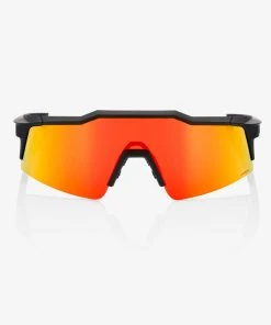 100% Europe Sunglasses SPEEDCRAFT® SL - Soft Tact Black - HiPER® Red Multilayer Mirror Lens
