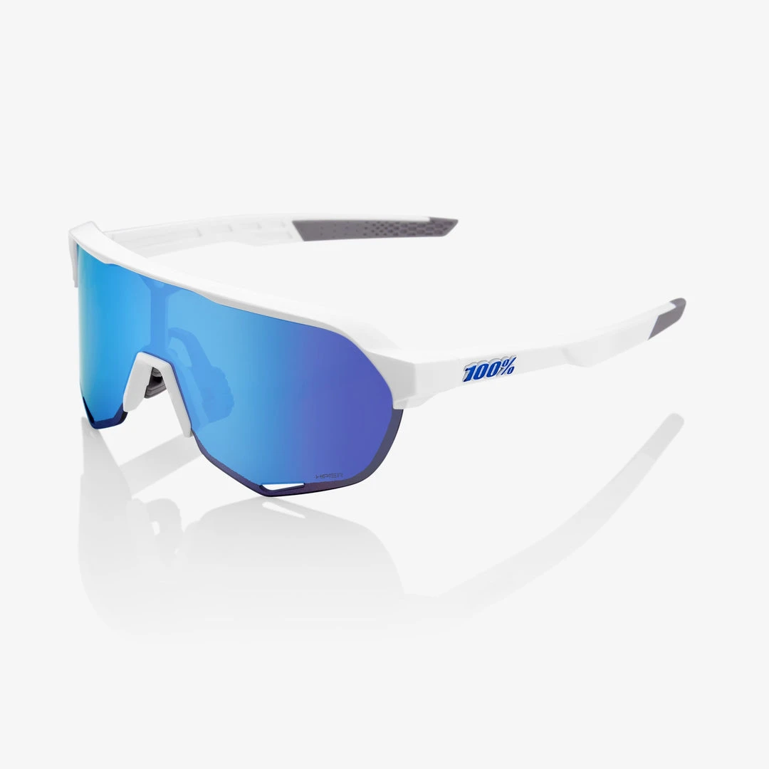 100% Europe Sunglasses S2 - Matte White - HiPER Blue Multilayer Mirror Lens 3 100% Europe Sunglasses S2 - Matte White - HiPER Blue Multilayer Mirror Lens