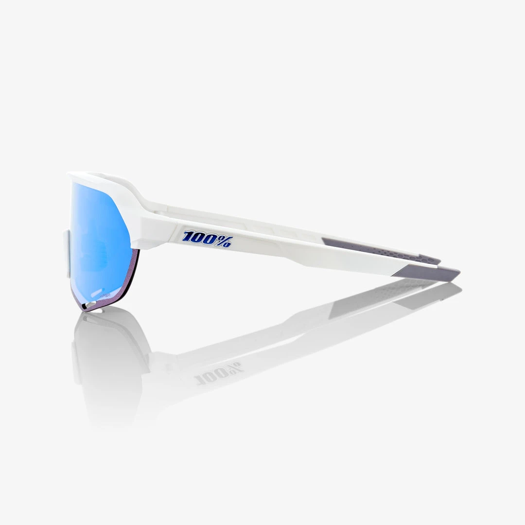 100% Europe Sunglasses S2 - Matte White - HiPER Blue Multilayer Mirror Lens 4 100% Europe Sunglasses S2 - Matte White - HiPER Blue Multilayer Mirror Lens