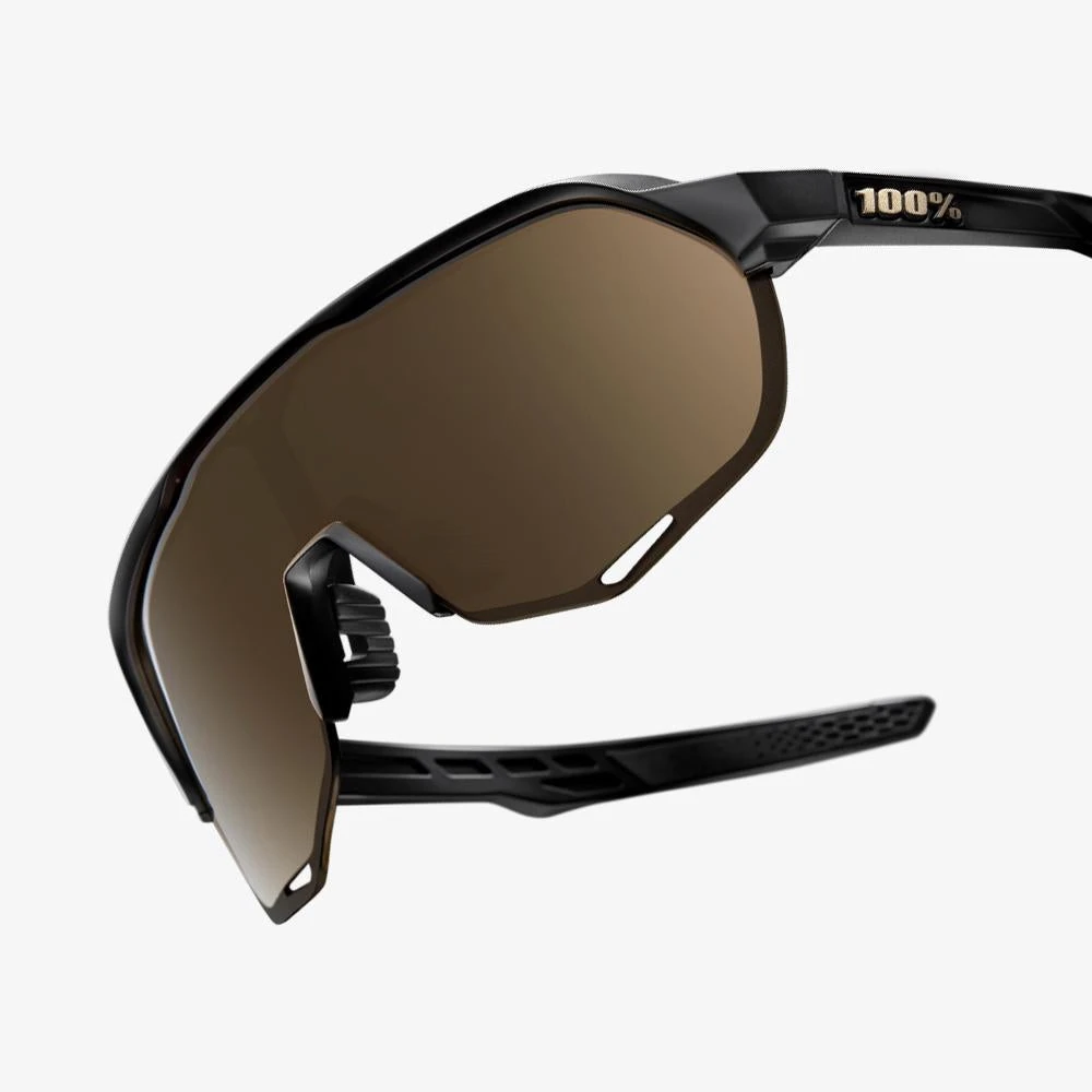 100% Europe Sunglasses S2 - Matte Black - Soft Gold Mirror Lens 5 100% Europe Sunglasses S2 - Matte Black - Soft Gold Mirror Lens