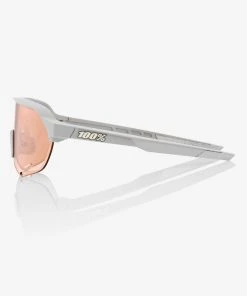 100% Europe Sunglasses S2 - Soft Tact Stone Grey - HiPER Coral Lens