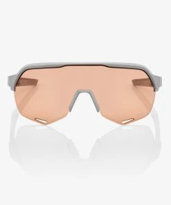 100% Europe Sunglasses S2 - Soft Tact Stone Grey - HiPER Coral Lens