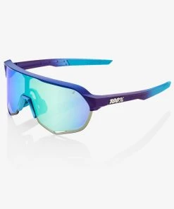 100% Europe S2 - Matte Metallic Into The Fade - Blue Topaz Multilayer Mirror Lens Sunglasses