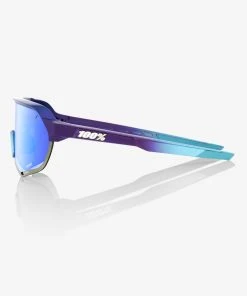 100% Europe S2 - Matte Metallic Into The Fade - Blue Topaz Multilayer Mirror Lens Sunglasses