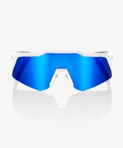 100% Europe SPEEDCRAFT® XS - Matte White - Blue Multilayer Mirror Lens Sunglasses