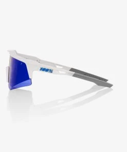 100% Europe SPEEDCRAFT® XS - Matte White - Blue Multilayer Mirror Lens Sunglasses