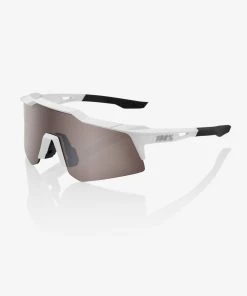 100% Europe Speedcraft XS - Matte White - HiPER Silver Mirror Lens Sunglasses