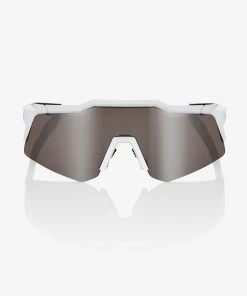 100% Europe Speedcraft XS - Matte White - HiPER Silver Mirror Lens Sunglasses