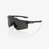100% Europe Sunglasses Speedcraft XS - Soft Tact Black - Smoke Lens