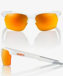 100% Europe SPORTCOUPE - Matte White - HiPER Red Multilayer Mirror Lens