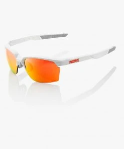 100% Europe SPORTCOUPE - Matte White - HiPER Red Multilayer Mirror Lens