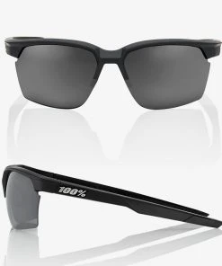 100% Europe SPORTCOUPE - Soft Tact Black - Smoke Lens Sunglasses