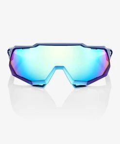 100% Europe SPEEDTRAP - Matte Metallic Into The Fade - Blue Topaz Multilayer Mirror Lens - 1 Sunglasses
