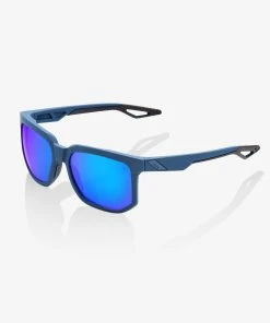 100% Europe CENTRIC - Soft Tact Blue - Blue Multilayer Mirror Lens Sunglasses
