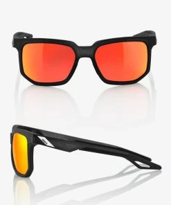 100% Europe CENTRIC - Soft Tact Crystal Black - HiPER Red Multilayer Mirror Lens - FA21