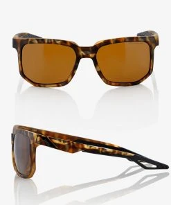 100% Europe CENTRIC - Soft Tact Havana - Bronze PEAKPOLAR Lens - FA21 Sunglasses