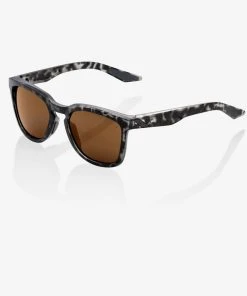 100% Europe Sunglasses HUDSON - Matte Black Havana - Bronze Lens