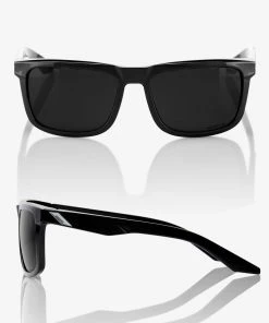100% Europe BLAKE - Polished Black - Grey PEAKPOLAR Lens - SP22 Sunglasses
