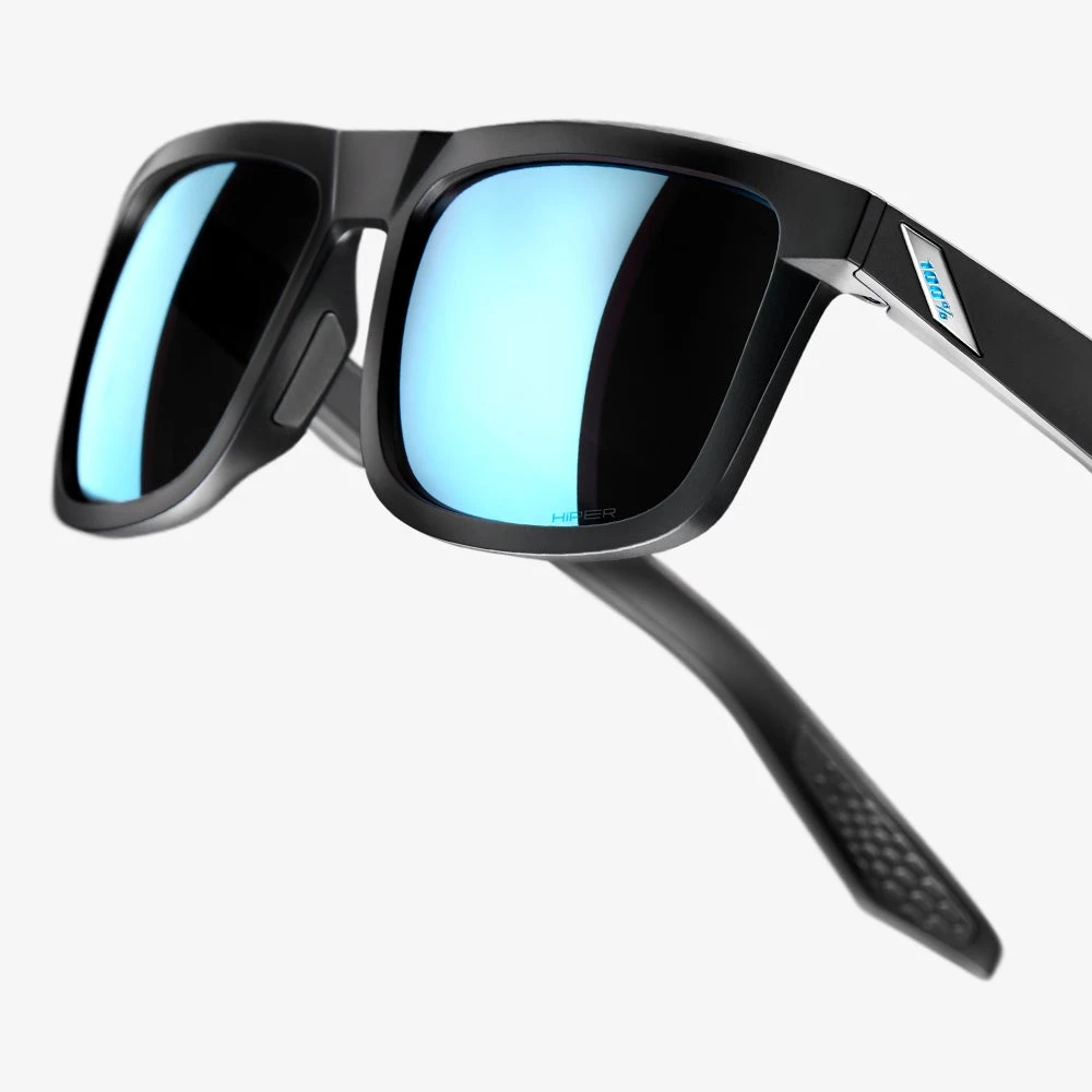 100% Europe Sunglasses BLAKE - Matte Black - HiPER Blue Multilayer Mirror Lens - SP22 6 100% Europe Sunglasses BLAKE - Matte Black - HiPER Blue Multilayer Mirror Lens - SP22