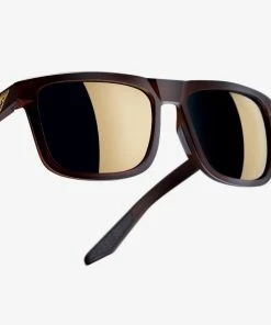 100% Europe BLAKE - Soft Tact Rootbeer - Flash Gold Lens Sunglasses