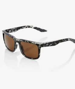 100% Europe Sunglasses BLAKE - Matte Black Havana - Bronze Lens