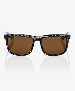 100% Europe Sunglasses BLAKE - Matte Black Havana - Bronze Lens