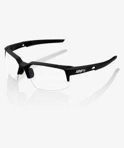 100% Europe Sunglasses SPEEDCOUPE - Soft Tact Black - HIPER Red Multilayer Mirror Lens