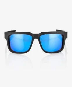 100% Europe TYPE-S - Matte Black - HiPER® Blue Multilayer Mirror Sunglasses