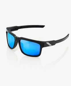 100% Europe TYPE-S - Matte Black - HiPER® Blue Multilayer Mirror Sunglasses